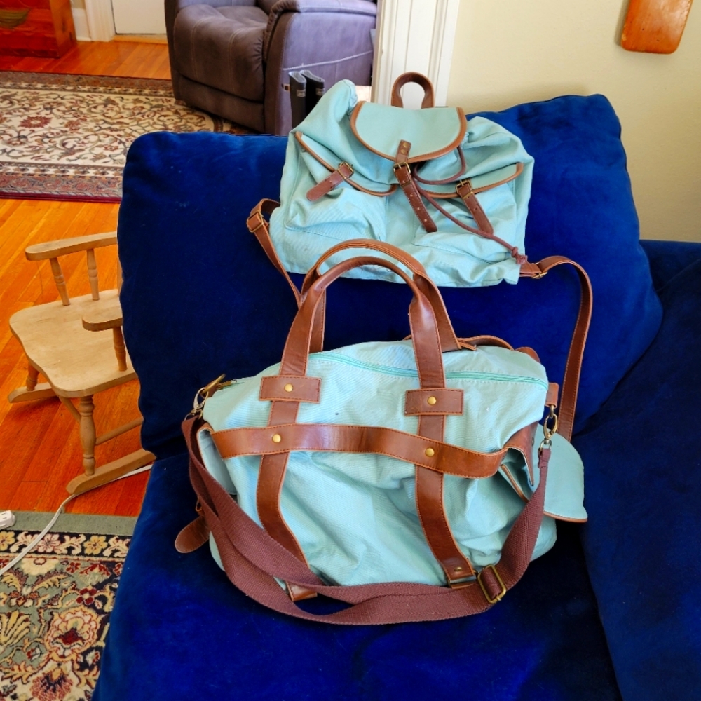 Duffel and backpack